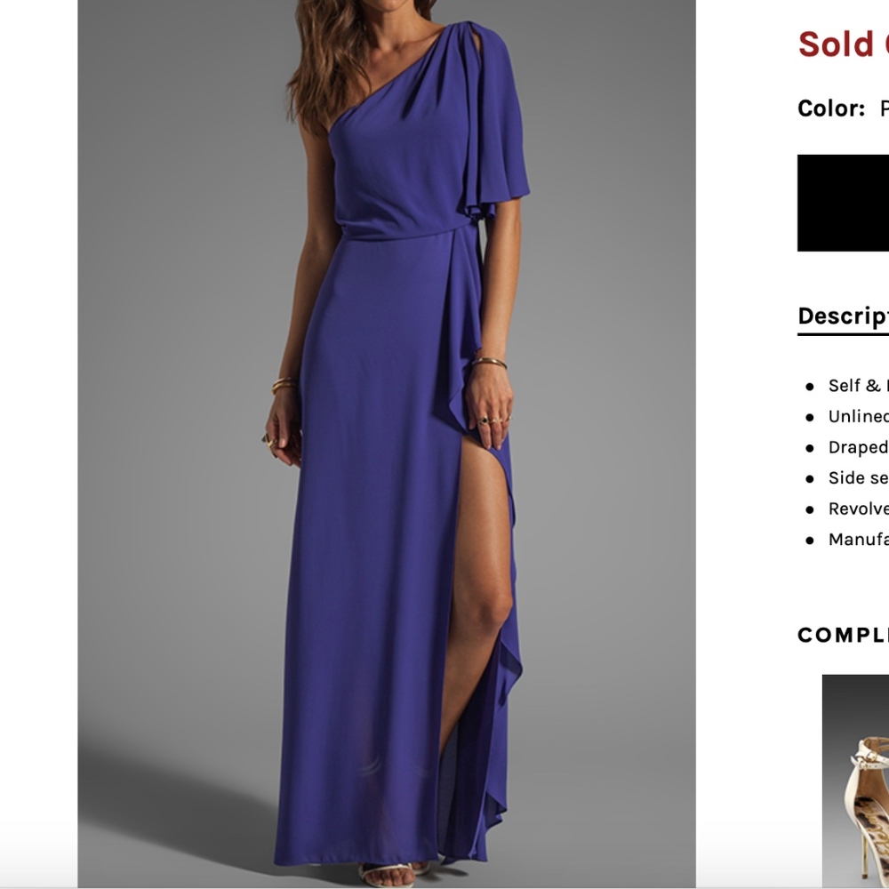 BGBGMAXAZRIA One Shoulder Maxi With Slit  